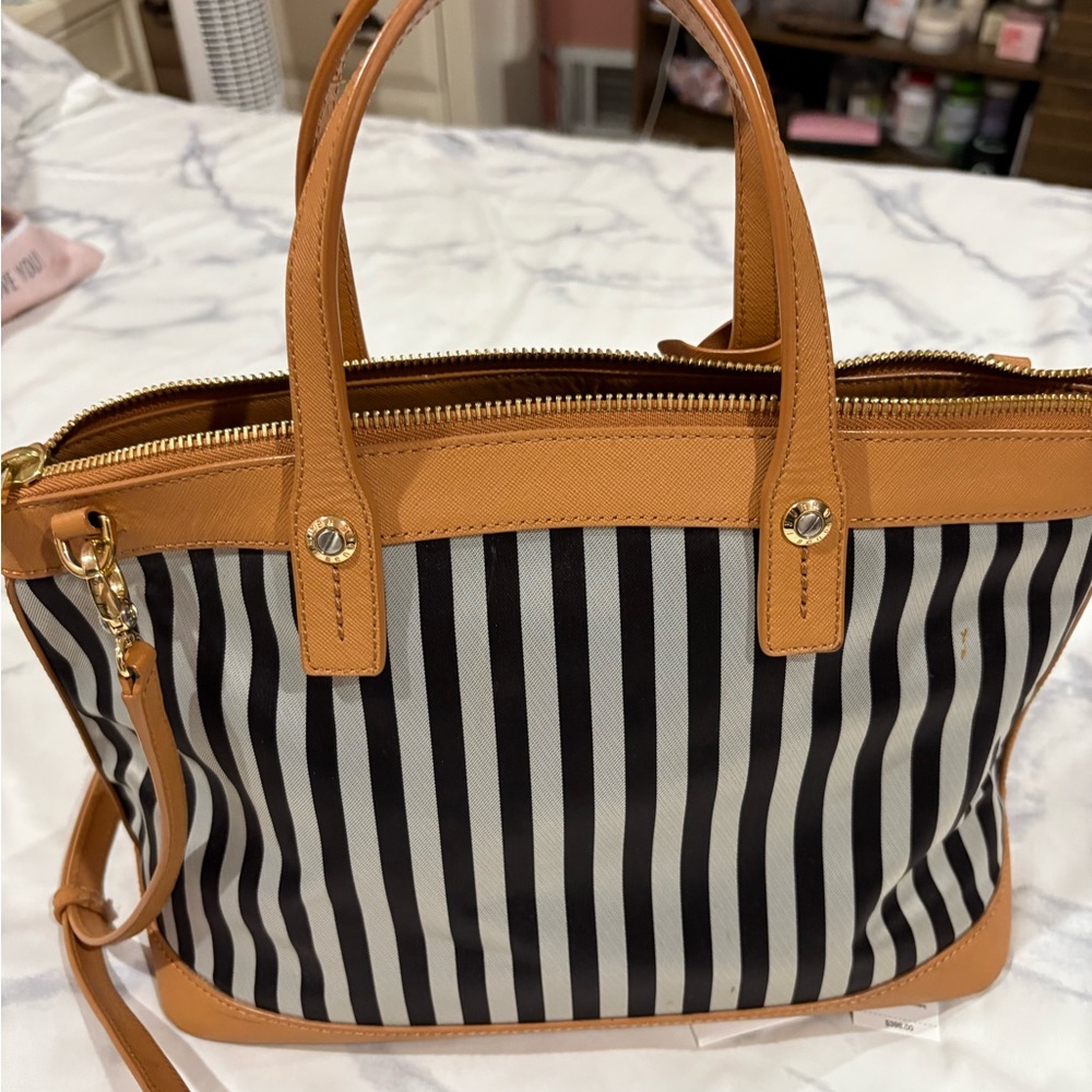 Henri Bendel Striped Tote with Tan Accents - Picture 6 of 6